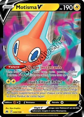 Carte Pokémon Motisma V  n°045 de la série Zénith Suprême