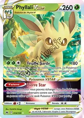 Carte Pokémon Phyllali VSTAR  n°014 de la série Zénith Suprême