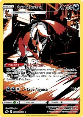 Carte Pokémon Roublenard  n°GG17 de la série Zénith Suprême