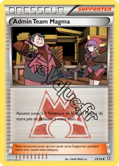 Carte Pokémon Admin Team Magma n°29 de la série Double Danger
