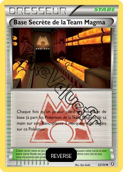 Carte Pokémon Base Secrète de la Team Magma Reverse n°32 de la série Double Danger