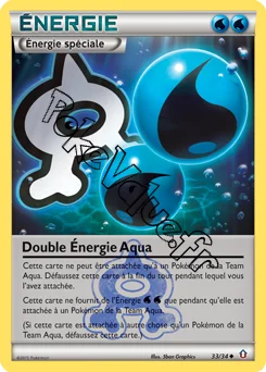 Carte Pokémon Double Aqua Energy n°33 de la série Double Danger