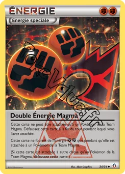 Carte Pokémon Double Magma Energy n°34 de la série Double Danger