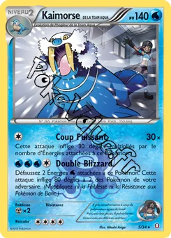 Carte Pokémon Kaimorse de la Team Aqua  n°5 de la série Double Danger