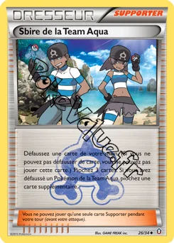 Carte Pokémon Sbire de la Team Aqua n°26 de la série Double Danger