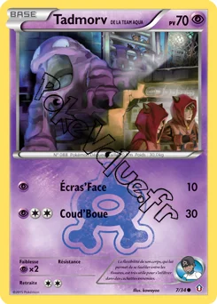 Carte Pokémon Team Aqua's Grimer  n°7 de la série Double Danger