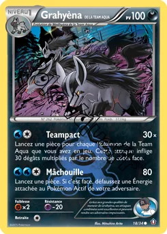 Carte Pokémon Team Aqua's Mightyena  n°18 de la série Double Danger