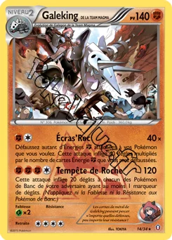 Carte Pokémon Team Magma's Aggron  n°14 de la série Double Danger
