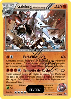 Carte Pokémon Team Magma's Aggron  Reverse n°14 de la série Double Danger