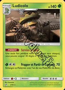 Carte Pokémon Ludicolo  n°2 de la série Détective Pikachu