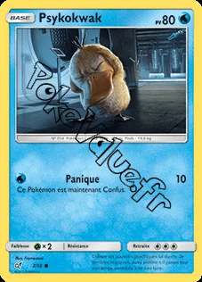Carte Pokémon Psykokwak n°7 de la série Détective Pikachu