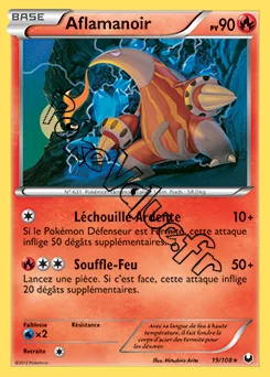 Carte Pokémon Aflamanoir n°19 de la série Explorateurs Obscurs