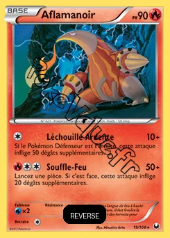 Carte Pokémon Aflamanoir Reverse n°19 de la série Explorateurs Obscurs