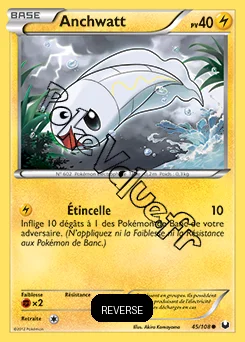 Carte Pokémon Anchwatt  Reverse n°45 de la série Explorateurs Obscurs