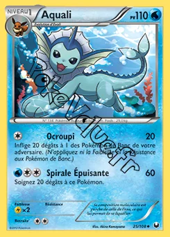 Carte Pokémon Aquali  n°25 de la série Explorateurs Obscurs