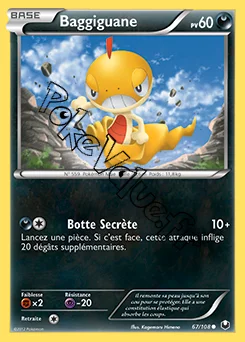 Carte Pokémon Baggiguane  n°67 de la série Explorateurs Obscurs