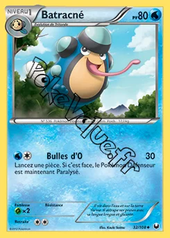 Carte Pokémon Batracné n°32 de la série Explorateurs Obscurs