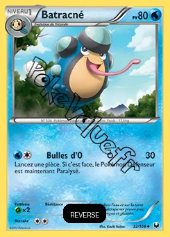 Carte Pokémon Batracné Reverse n°32 de la série Explorateurs Obscurs