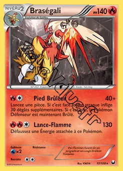 Carte Pokémon Braségali n°17 de la série Explorateurs Obscurs