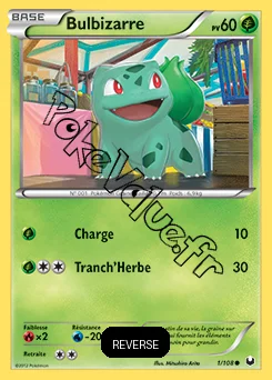Carte Pokémon Bulbizarre Reverse n°1 de la série Explorateurs Obscurs
