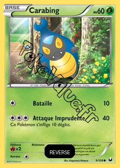 Carte Pokémon Carabing Reverse n°9 de la série Explorateurs Obscurs
