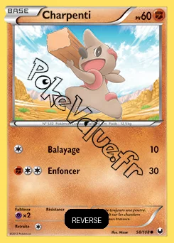 Carte Pokémon Charpenti Reverse n°58 de la série Explorateurs Obscurs