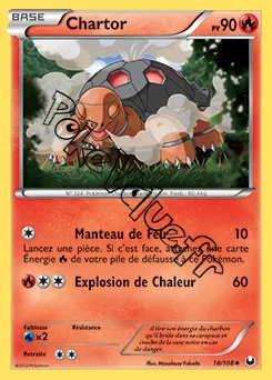 Carte Pokémon Chartor n°18 de la série Explorateurs Obscurs