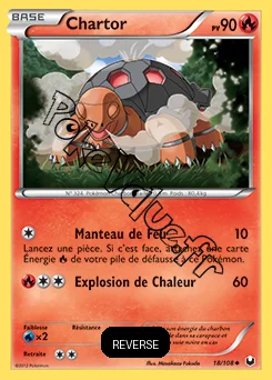 Carte Pokémon Chartor Reverse n°18 de la série Explorateurs Obscurs