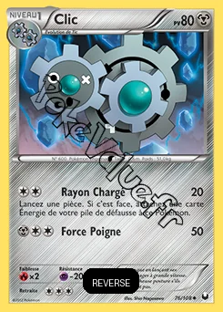 Carte Pokémon Clic Reverse n°76 de la série Explorateurs Obscurs