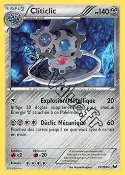 Carte Pokémon Cliticlic n°77 de la série Explorateurs Obscurs