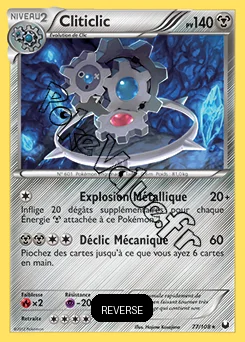 Carte Pokémon Cliticlic Reverse n°77 de la série Explorateurs Obscurs
