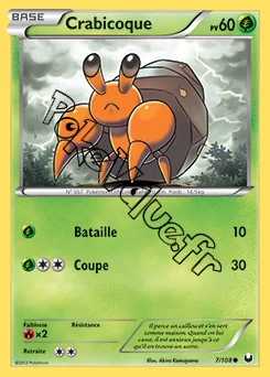 Carte Pokémon Crabicoque n°7 de la série Explorateurs Obscurs
