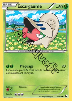 Carte Pokémon Escargaume n°10 de la série Explorateurs Obscurs