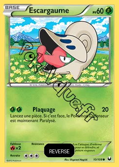 Carte Pokémon Escargaume Reverse n°10 de la série Explorateurs Obscurs