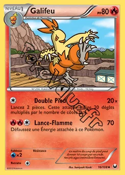 Carte Pokémon Galifeu  n°16 de la série Explorateurs Obscurs