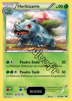 Carte Pokémon Herbizarre Reverse n°2 de la série Explorateurs Obscurs