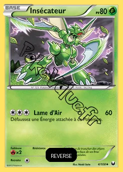 Carte Pokémon Insécateur Reverse n°4 de la série Explorateurs Obscurs