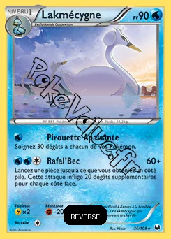 Carte Pokémon Lakmécygne Reverse n°36 de la série Explorateurs Obscurs