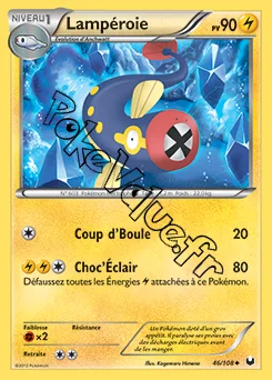 Carte Pokémon Lampéroie n°46 de la série Explorateurs Obscurs