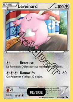 Carte Pokémon Leveinard Reverse n°80 de la série Explorateurs Obscurs