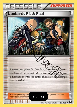 Carte Pokémon Loubards Pit & Paul Reverse n°95 de la série Explorateurs Obscurs