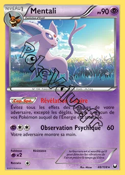 Carte Pokémon Mentali  n°48 de la série Explorateurs Obscurs