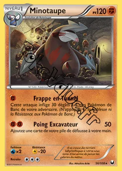 Carte Pokémon Minotaupe n°56 de la série Explorateurs Obscurs