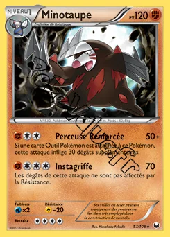 Carte Pokémon Minotaupe n°57 de la série Explorateurs Obscurs