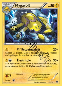 Carte Pokémon Mygavolt n°43 de la série Explorateurs Obscurs