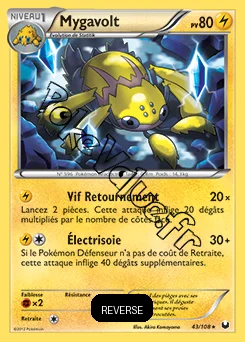 Carte Pokémon Mygavolt Reverse n°43 de la série Explorateurs Obscurs