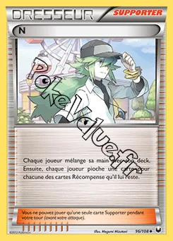 Carte Pokémon N n°96 de la série Explorateurs Obscurs