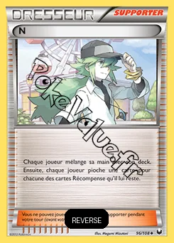 Carte Pokémon N Reverse n°96 de la série Explorateurs Obscurs