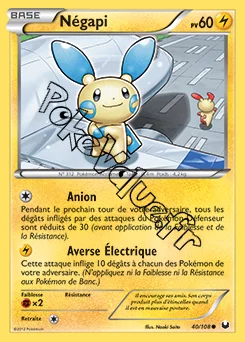 Carte Pokémon Négapi n°40 de la série Explorateurs Obscurs