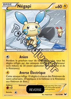Carte Pokémon Négapi Reverse n°40 de la série Explorateurs Obscurs